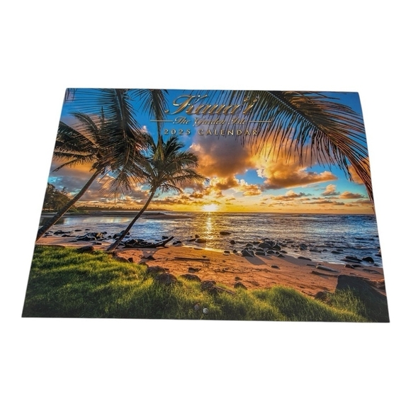 2025 Calendar Kauai The Garden Isle Calendar Multicolored Beaches Pics Calendar - Picture 1 of 3